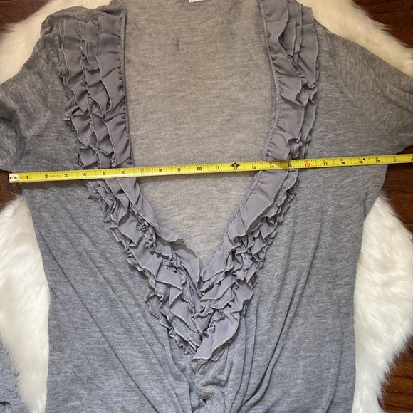 Beautiful heather Grey open style cardigan in size M - Picture 7 of 8